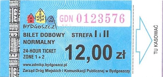Bydgoszcz – bilety dobowe z nowego wzoru