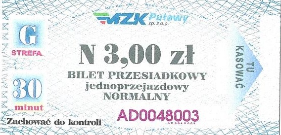 Puławy – podwyżka cen biletów od 01.04.2022
