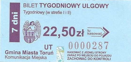 Toruń – podwyżka cen biletów od 01.01.2023
