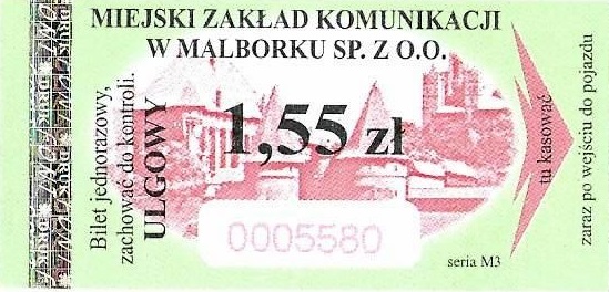 Malbork – podwyżka cen biletów od 01.01.2021