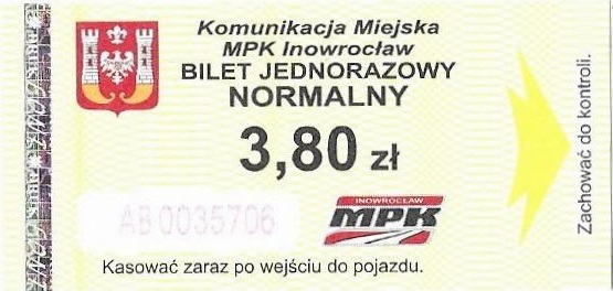 Inowrocław – podwyżka cen biletów od 01.01.2022