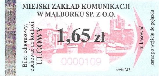 Malbork – podwyżka cen biletów od 01.01.2022