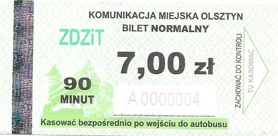 Olsztyn – podwyżka cen biletów od 01.04.2022