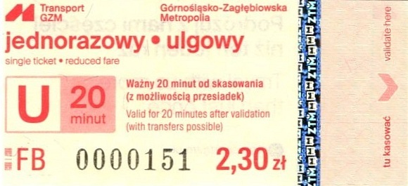 Katowice/Metropolia GZM – zmiana wzoru biletów