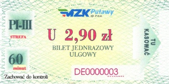 Puławy – zmiana cennika od 01.05.2025